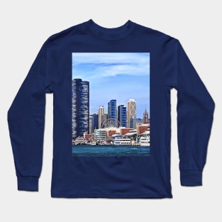 Chicago IL - Lake Michigan Near Navy Pier Long Sleeve T-Shirt